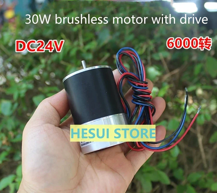 30 واط مع محرك 42 تيار مستمر بدون فرش 24 فولت قابل للعكس حتى 6000 دورة في الدقيقة