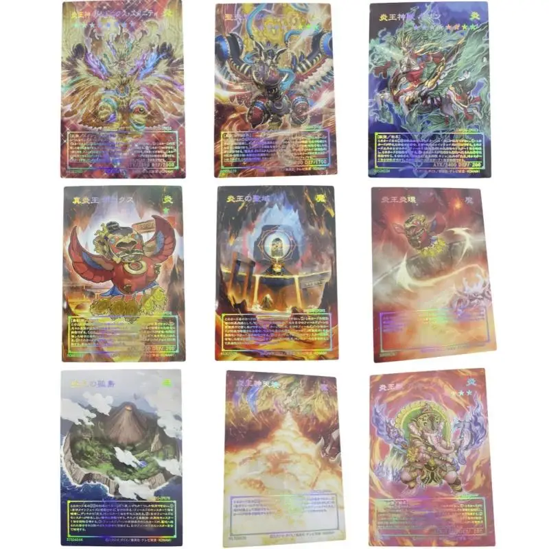 Yu-Gi-Oh Flash Card Fire King High Avatar Garunix Sanctuary Diy Laser Relief series Anime Collection Action Toy Figures Gifts