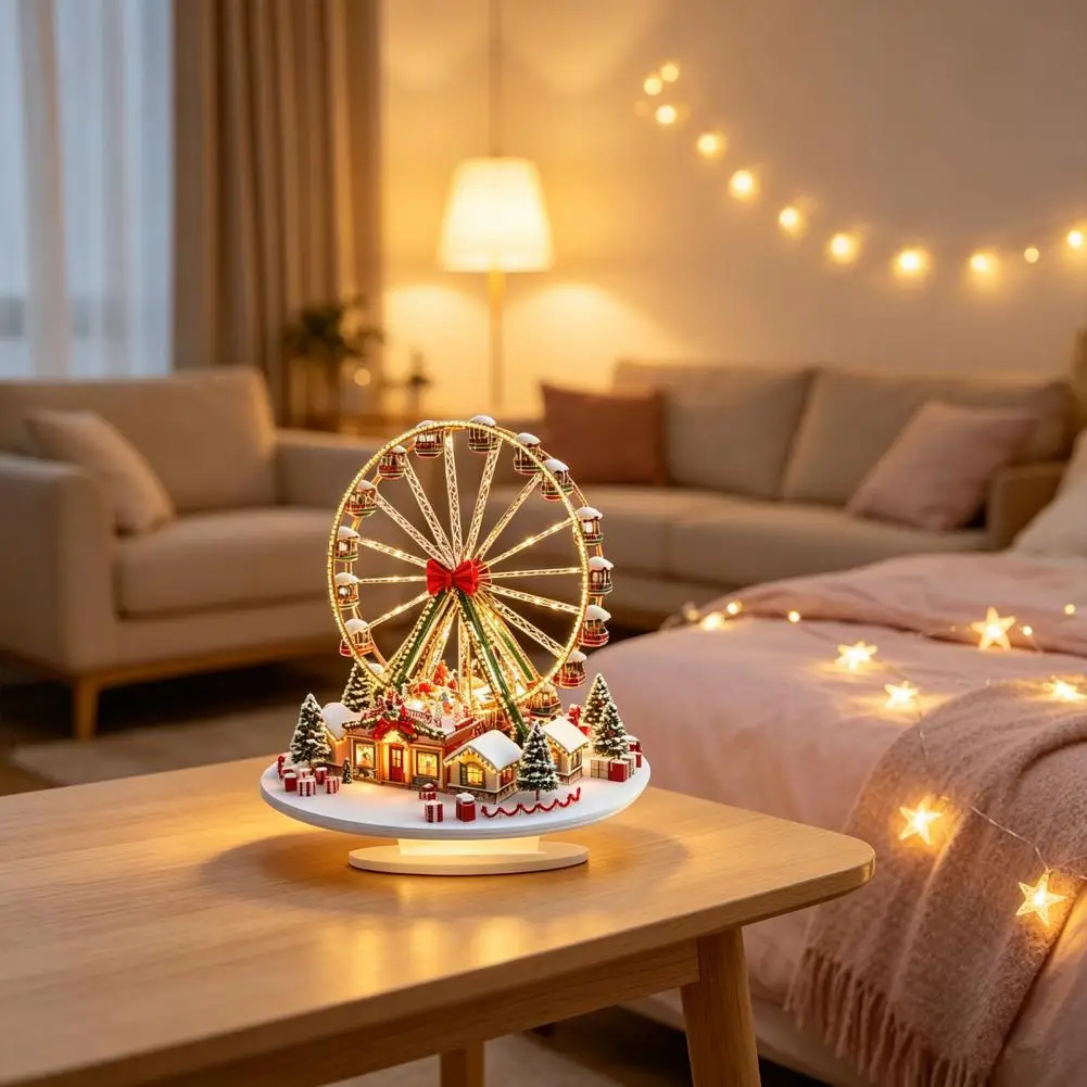 Christmas 2D Acrylic Ferris Wheel Santa Claus Desktop Decoration Home Ornaments Holiday Gift 2026 Xmas Party Supplies