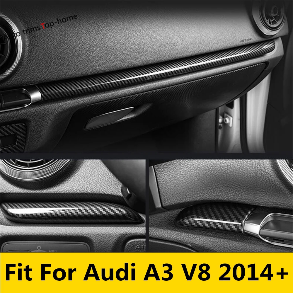 

Car Central Control Instrument Panel Cover Trim For Audi A3 V8 2014 - 2019 ABS Carbon Fiber Look Interior Accessories Mouldings