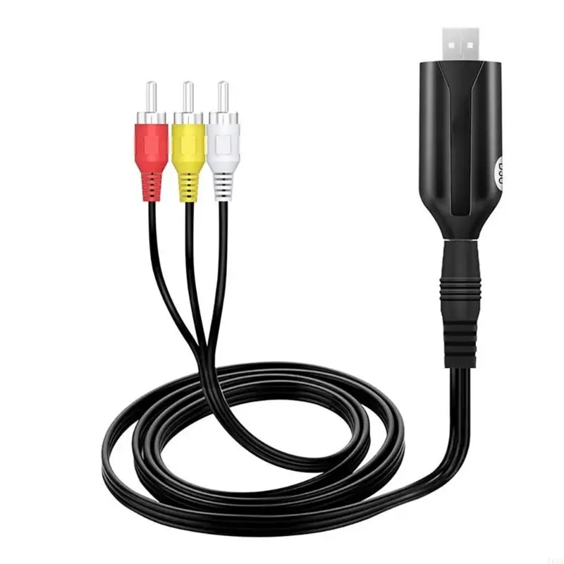 Q84A USB2.0 비디오 캡처 카드 VHS에서 DVD 비디오 Grabber VHS 테이프를 여러 장치를 위해 디지털로 변환