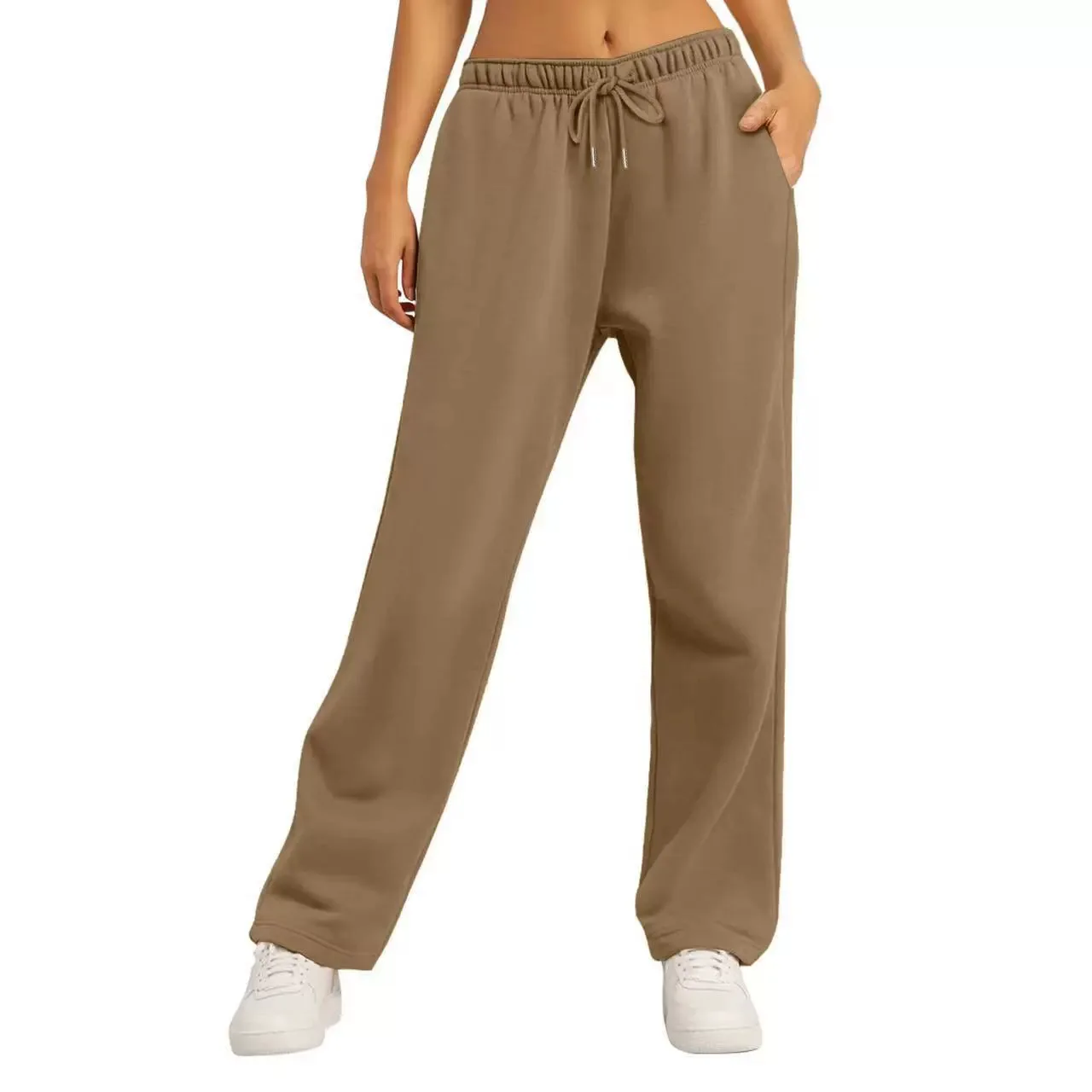 

New trendy autumn and winter cargo pants: solid color design, equipped with pockets, straight or loose leg shape, comfortable to