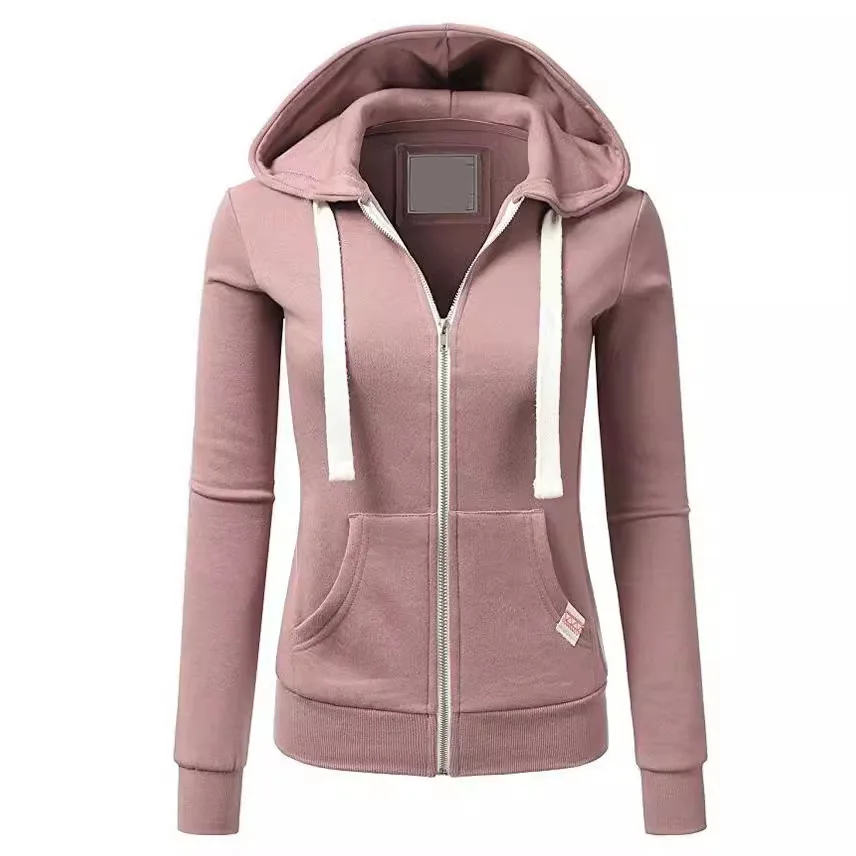 2024 New Women's Fashion Long sleeved Loose Top Hoodie Street Clothing Casual Pullover Solid Color Hooded Sweatshirt S-XXXL