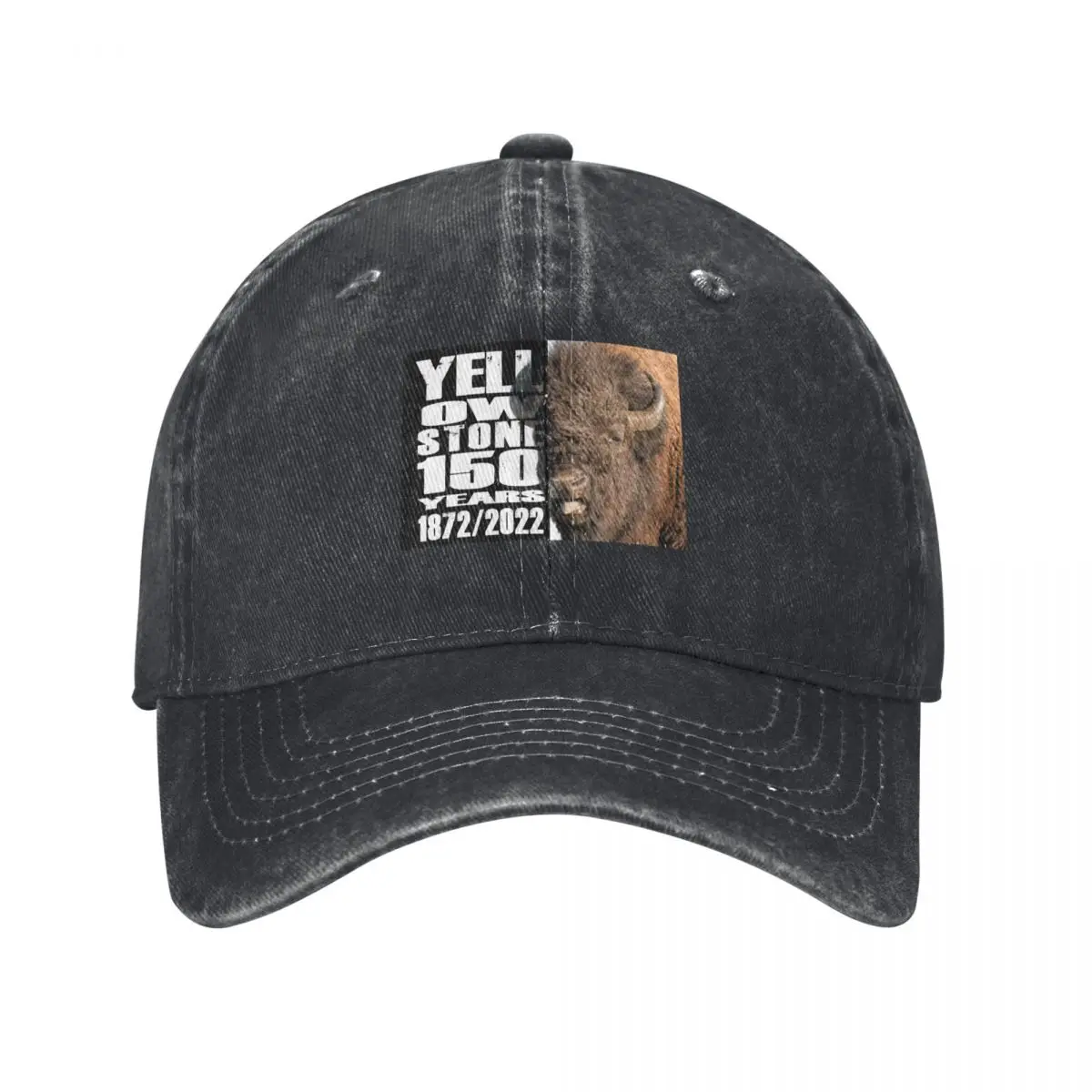 

Bison 150 Year of Yellowstone - Yellowstone 150 years old Baseball Cap Sun Hat For Children Golf Wear Girl'S Hats Men's