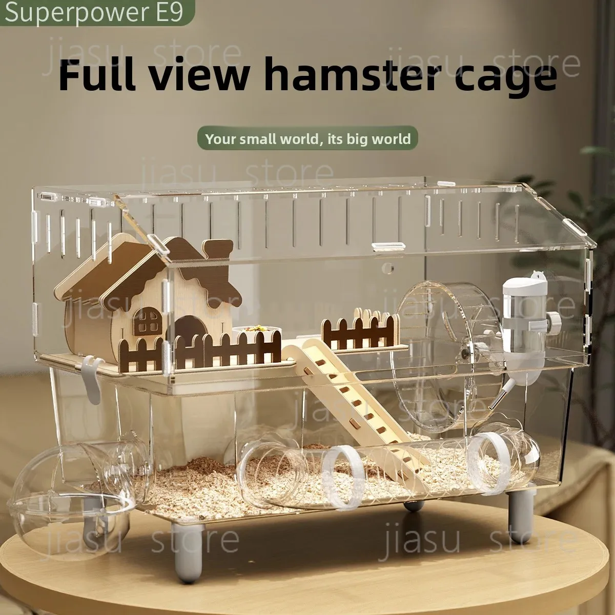 

Hamster cage, golden bear cage, winter nest, easy to clean, acrylic luxury villa, winter warm special house