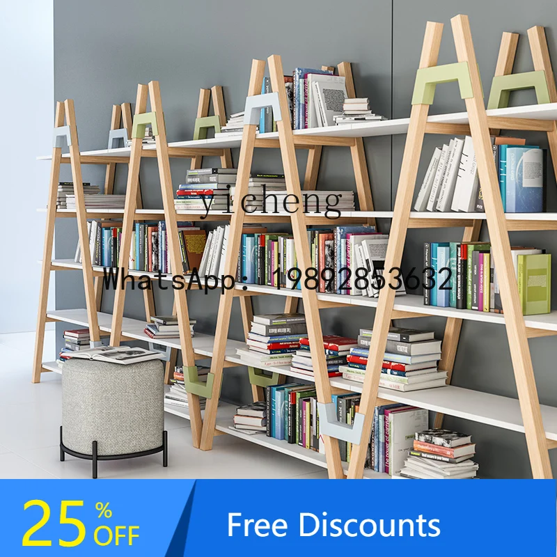 

AA furniture bookshelf simple modern solid wood living room creative home display rack