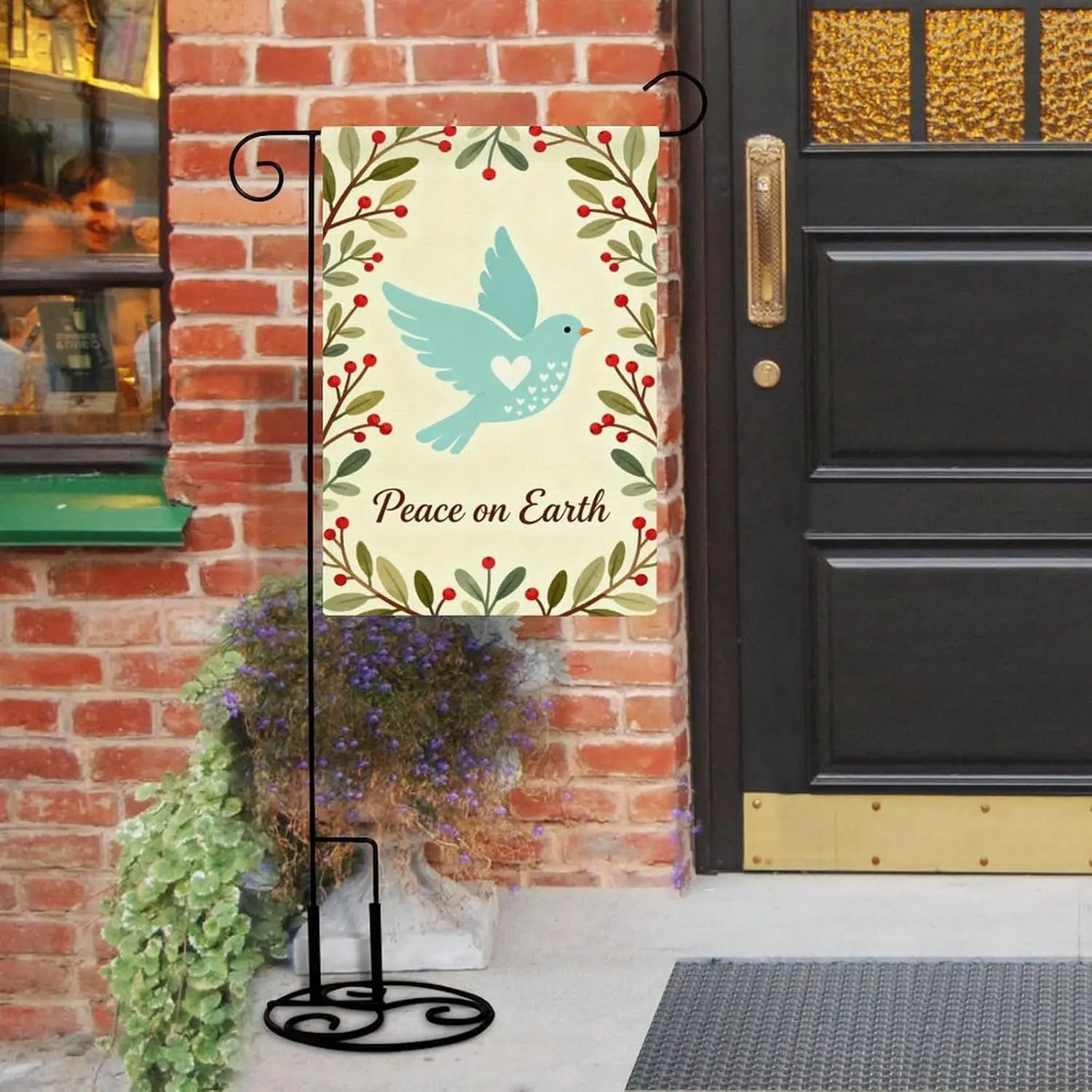 Vibrant Peace On Earth Garden Flag 12x18 Inch, Double Sided Outdoor Sign for Home Farmhouse Yard Decoration IIX WZZ