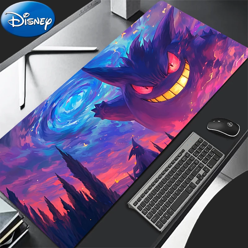 Popular Mouse Pad Anime Pokemon Gengar xxl Gaming Accessories Computer Desk Mat Gamer Extended Keyboard Pad Anti-slip Mouse Mat