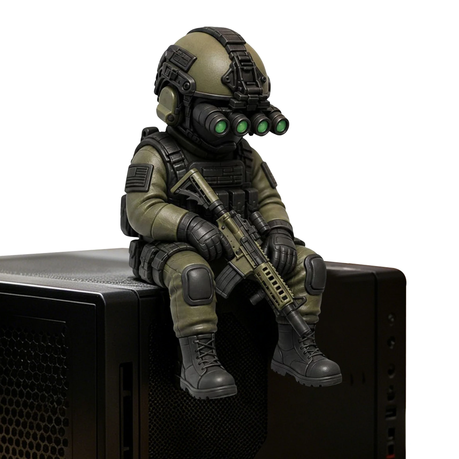 Tactical Mini Figure Multi Purpose Precision Sculpture Toy Desk Force Action Ornament for Desktop Collection&Gaming Room
