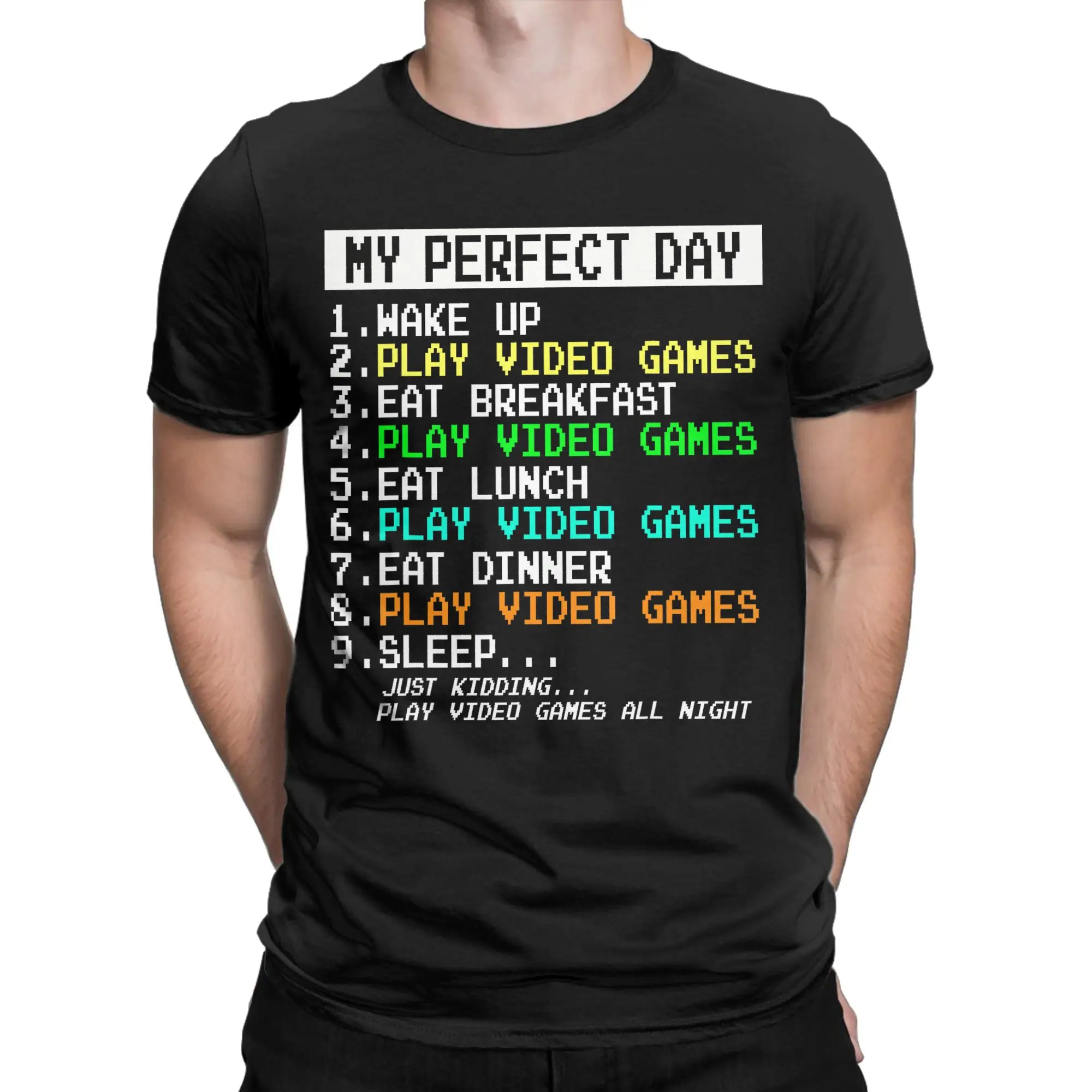 Gaming Apparel Video Game Gamer Gifts Men Boy Funny Humor T Shirt Summer  Funny T-Shirts For Men Short Sleeves Casual Top Tees