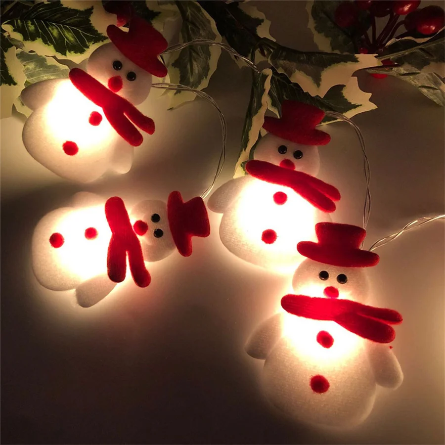 Nieuwe Creatieve 3M 20Leds Sneeuwman Kerst String Lights Batterij Aangedreven Sprookjesachtige Slinger Verlichting Voor Kerstfeest Bruiloft Vakantie Decor