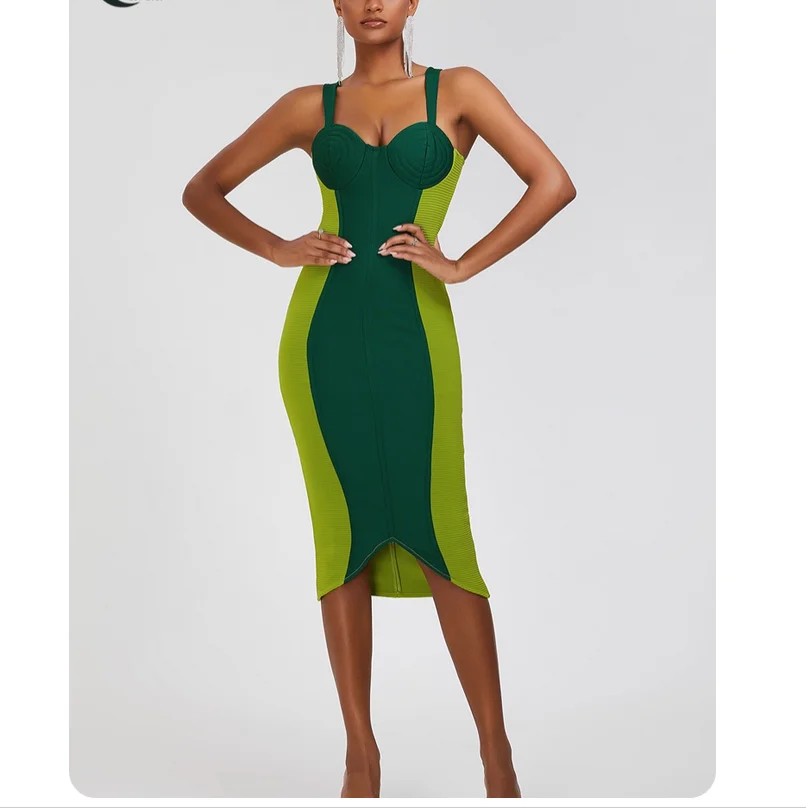 فستان طويل عصري وشخصي بدون حمالات مع تنورة غير منتظمة وفستان ضيق مثير #1