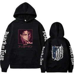 Levi Funny Graphic Print Hooded Attack On Titan Anime Men Women Hoodies Plus Size Sweatshirt Harajuku Streetwear Pullover