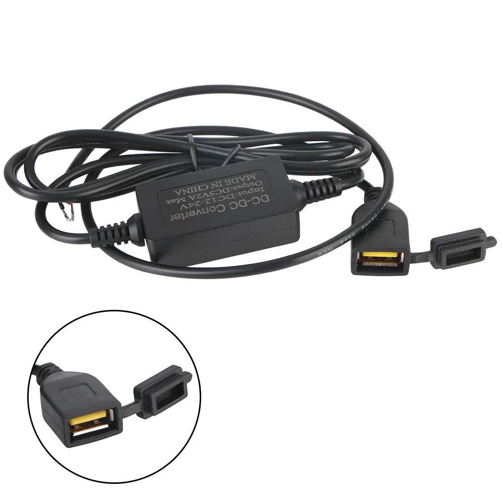 

24V 12V Motorcycle USB Chargers 3.0 Port Converter for Mobile Phone 5V 2A Socket Handlebar Motorbike Power Adapter Accessories
