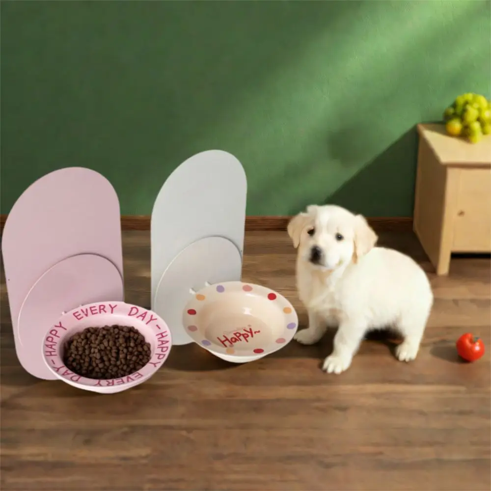 

Pet Products Ceramic Pet Feeding Bowl Wall Mounted Magnetic Dog Bowl Neck Guard Adjustable Height Cat Bowl for Home