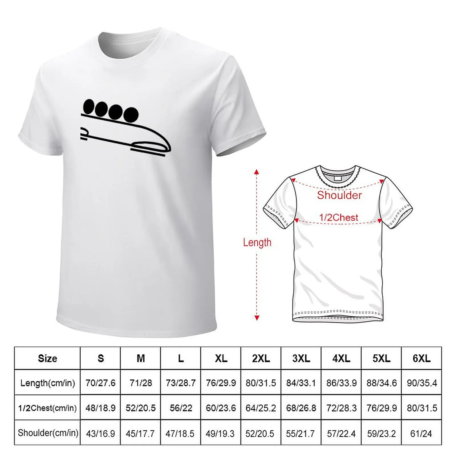 Bobsleigh Pictogram T-Shirt for a boy customs design your own vintage Men's clothing