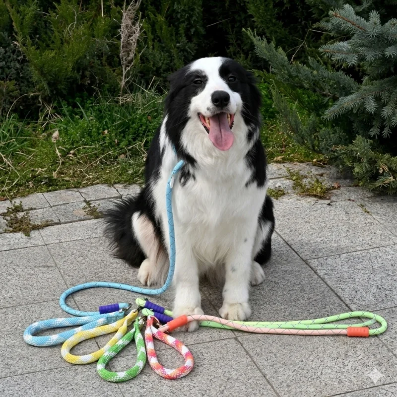 Dopamine Luminous Dog Leash Anti-Pull Anti-Tangle P-Rope Reflective Pet Leash Escape-Proof Slip Lead For Small Medium Large Dogs