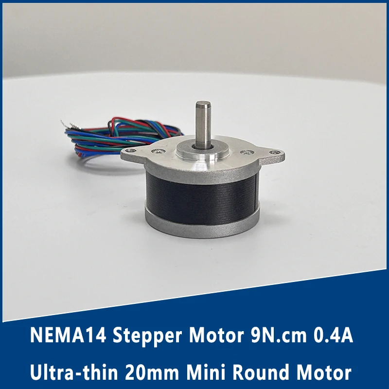 NEMA14 Two -phase Four-wire Stepper Motor Ultra-thin 20mm step angle 1.8°  9N.cm 0.4A Mini Round Motor