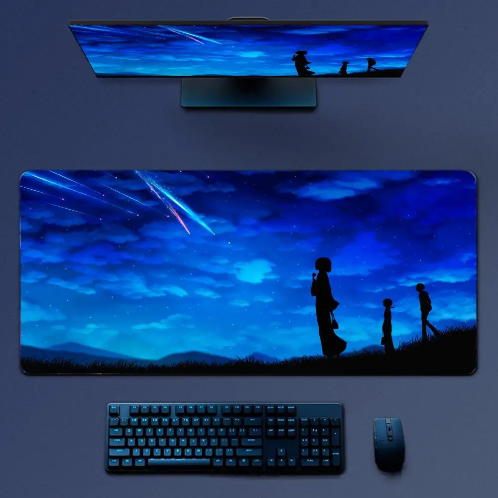 Anime Your Name Miyamizu Mitsuha Suzume Mousepad Large Gaming Mouse Pad LockEdge Thickened Computer Keyboard Table Desk Mat