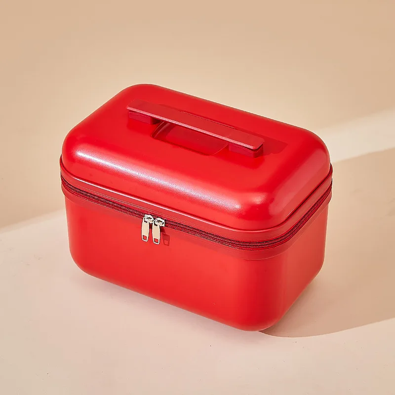 14 Inch Handheld Zipper Luggage ABS Waterproof Travel Suitcases Portable Mini Luggage Storage Boxes Makeup Suitcase Kids Luggage
