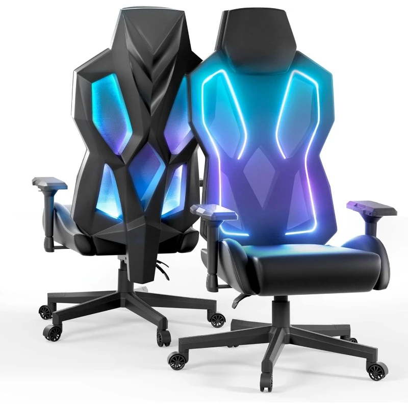 RGB Gaming Stoel Met Led Verlichting, Ergonomische Computer Stoel Voor Volwassenen, Ligstoel, Video Game Stoel