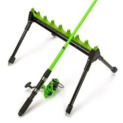 2-section Telescopic 4 Leg 8 Rig Roost Kit Fishing Rod Holder Stopper Long Roost Fishing Tools Rod Mount Accessories 50x9x7cm