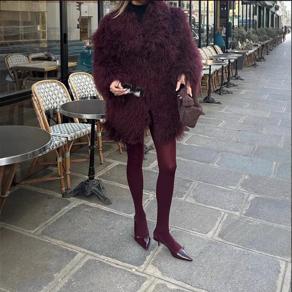 Women's Fur Coat, Long, Curly, Plush Long Sleeved, Fashionable, Loose, Warm Jacket, Winter New Style