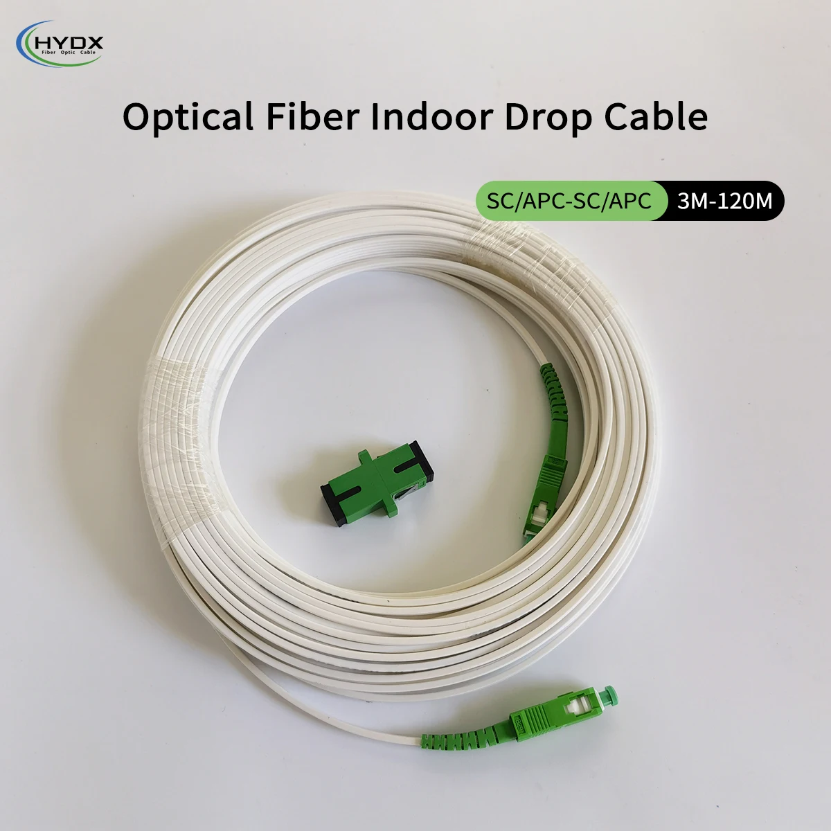 3M-120M Fiber Optic Cable SC/APC-SC/APC G657A2 LSZH FTTH Indoor  Fiber Optic Extension Cable Single Mode  Free Adapter