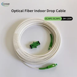 3M-120M Fiber Optic Cable SC/APC-SC/APC G657A2 LSZH FTTH Indoor Fiber Optic Extension Cable Single Mode Free Adapter