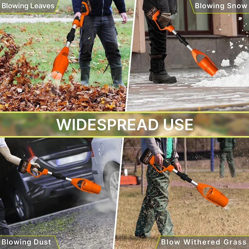 Rechargeable Lithium Battery Leaf Blower Folding Electric Wireless Large Wind Blower Blowing Snow Blowing Dust Explosion Fan