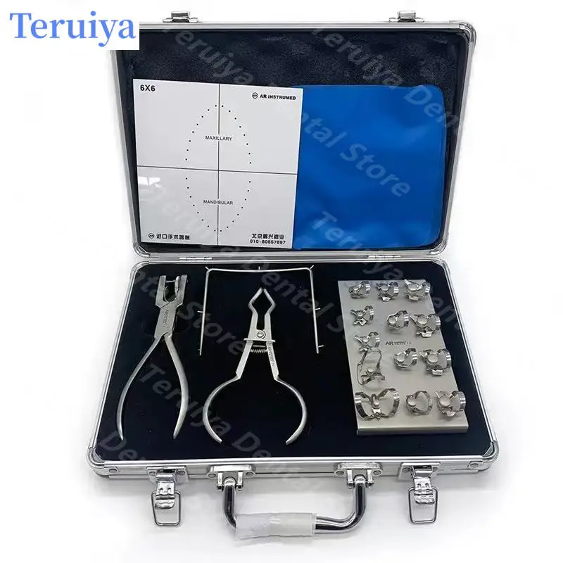 Premium AR Dental Rubber Dam Tool Kit - Precision Punch + Facebow + Medical-Grade Rubber Dam Sheet | Top-Tier Dental Supplies