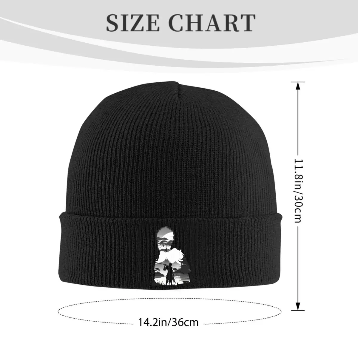 Black Myth Wukong Sun Wukong Mono Negative Illusion Beanie Hats Caps Men Women Unisex Knit Hat Winter Warm Soft Beanie Hat