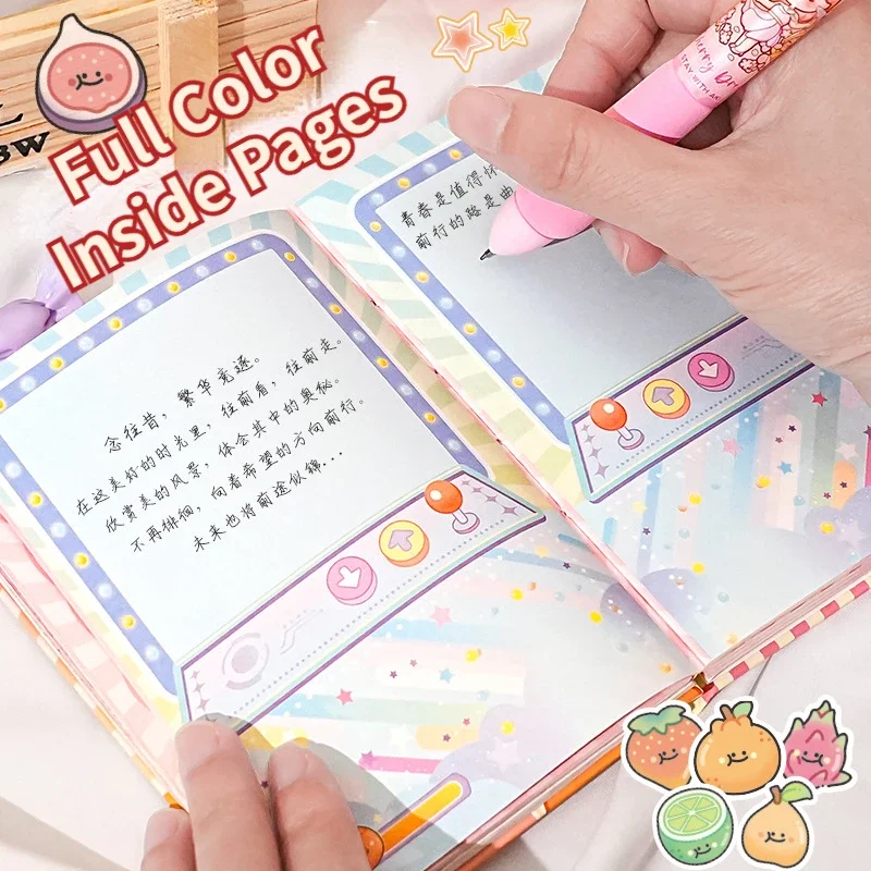 Creative Fruit Twisted Egg Organ Book High Value Full-color Cute Notepad DIY Cartoon Students Portable Notebook