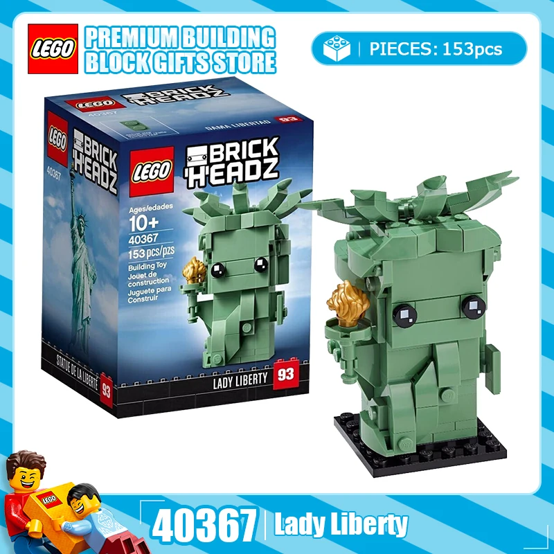 

LEGO Block Square Head Series 40367 40378 40421 40443 Детский блок-головоломка, игрушки в подарок