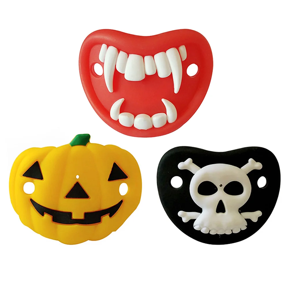 

3 Pcs Baby Pacifier Teethers Pacifiers Silicone Care Tool Halloween