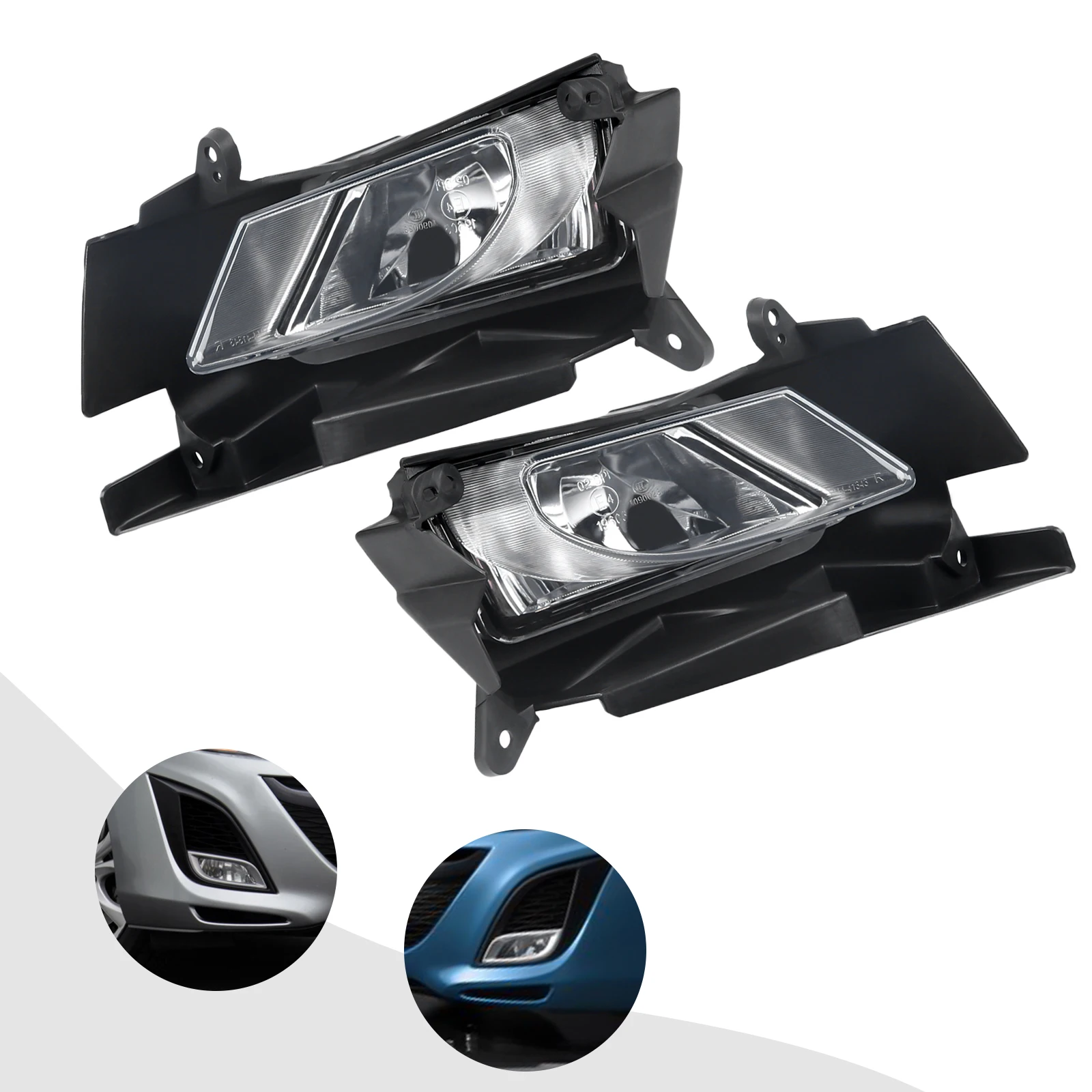 

Front Bumper Fog Lights Driving Lamps w/Switch Left+Right Set for 2010-2011 Mazda 3