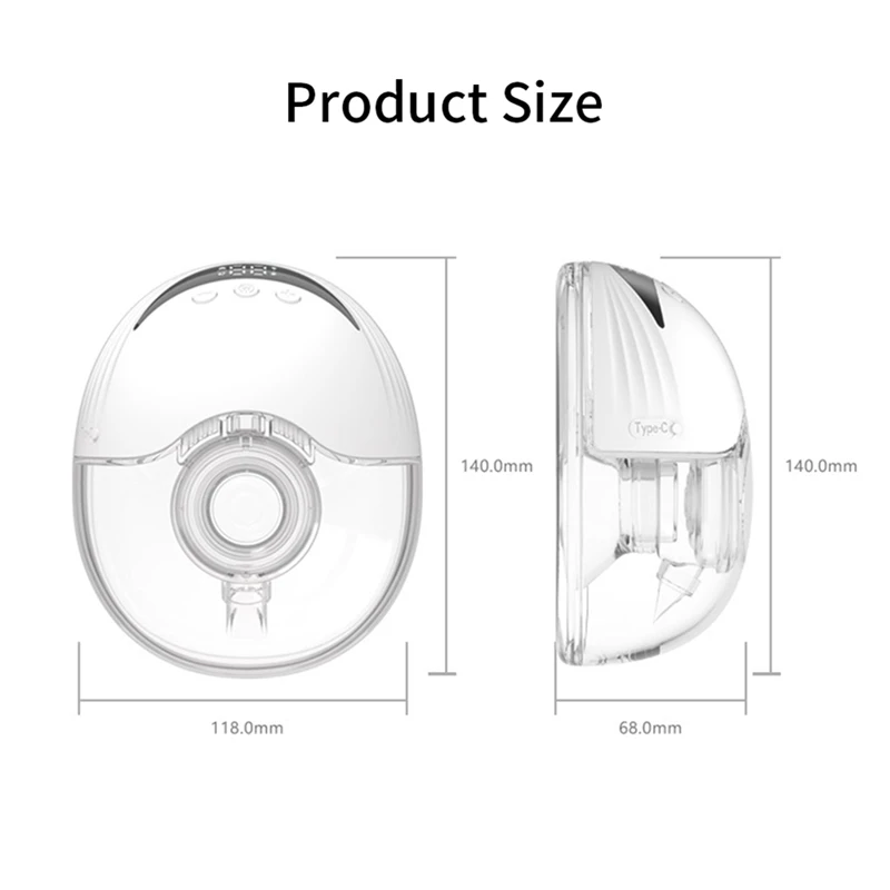 Hands Free Electric Breast Pump Wearable Electric Breast Pump For Breastfeeding With LED Display 4 Modes image 5