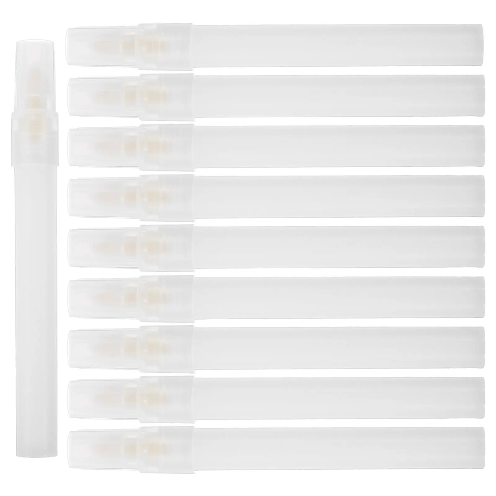 10Pcs Empty Fillable Paint Markers 6Mm Tip Clear Refillable DIY Art Markers Reusable Blank Acrylic Permanent Pens for Paper