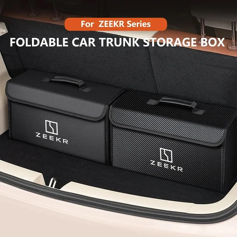 

Car Storage Box Large Capacity Foldable Stowing Tidying Organizer Bag Accessory For ZEEKR 9X/007/001/001 FR/X/7X/007 GT/MIX