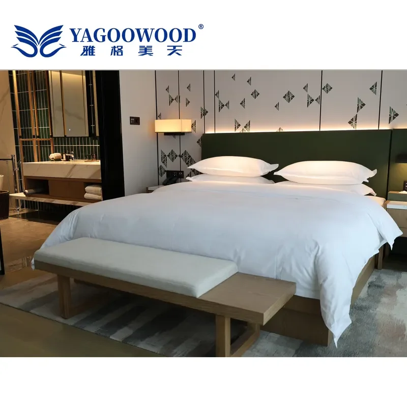 Custom Hotel Bedroom Furniture Set Modern Wooden Design Apartment Bed Suite Customizable Size Different Bed Types Home Decor