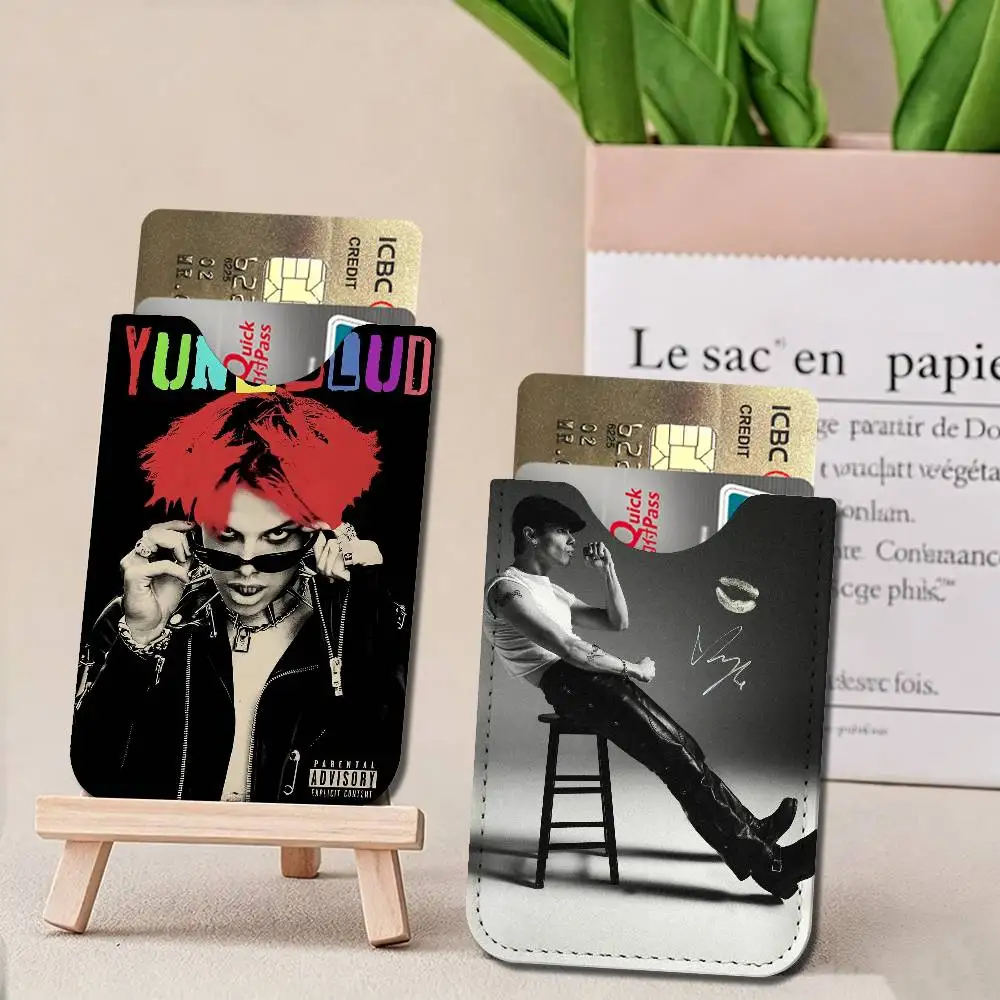 English Actor Singer Y-Yungblud Music Lightweight Leather Card Holder Palm Pattern Protective Cover for Bus Card ID Card