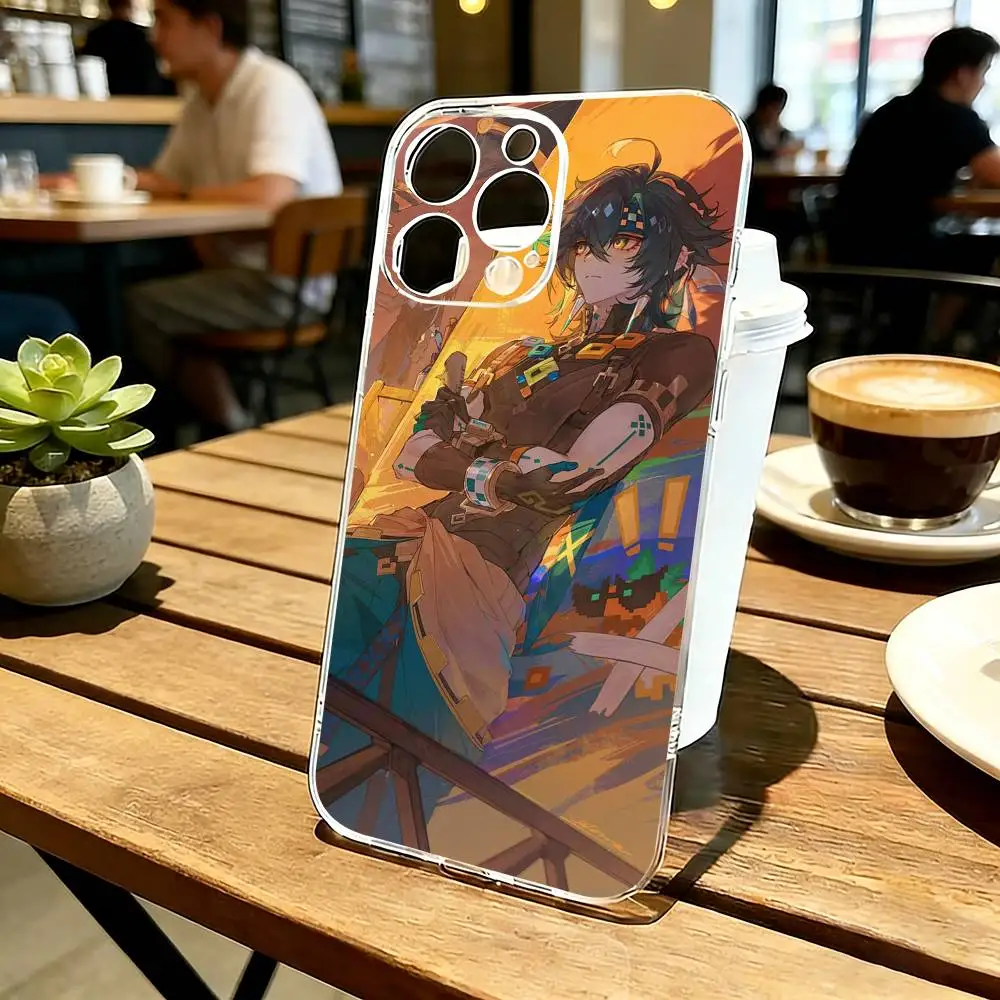 

Genshin Impact Kinich Game Phone Case Transparent Silicone Soft For iPhone 17 16 15 14 13 12 11 Mini Pro Max Plus