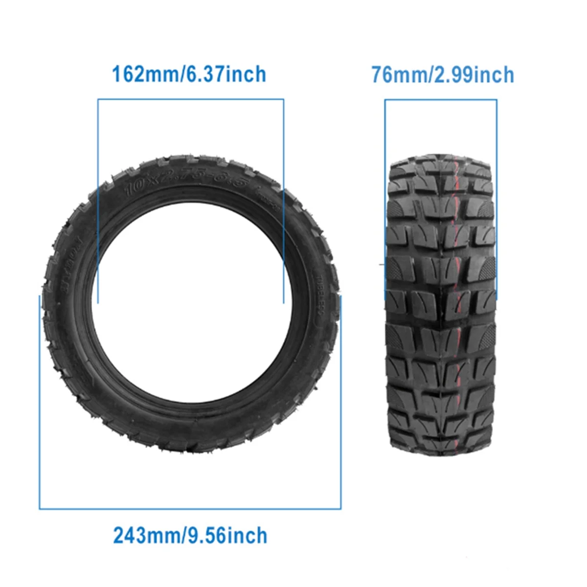 

【Price-Drop】{10x2.75-6.5 Outer Tire for Speedway 5 Dualtron 3 Electric Scooter 10 Inch Tubeless Off-Road Tire Parts 2 Pcs