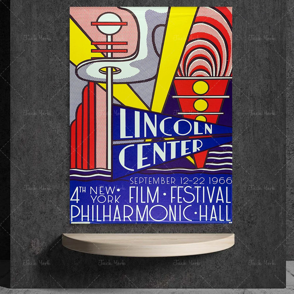Roy Lichtenstein - Lincoln Center poster- 4th New York Film Festival, 1966- Exhibition poster