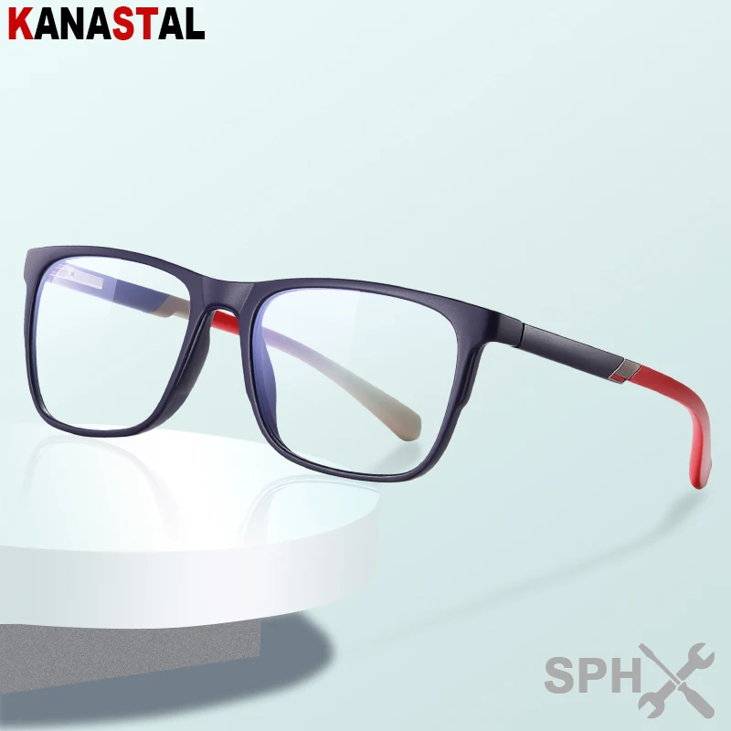 

Prescription Reading Glasses Men Women Blue Light Blocking TR90 Square Eyeglasses Frame CR39 Optical Lenses Presbyopic Eyewear