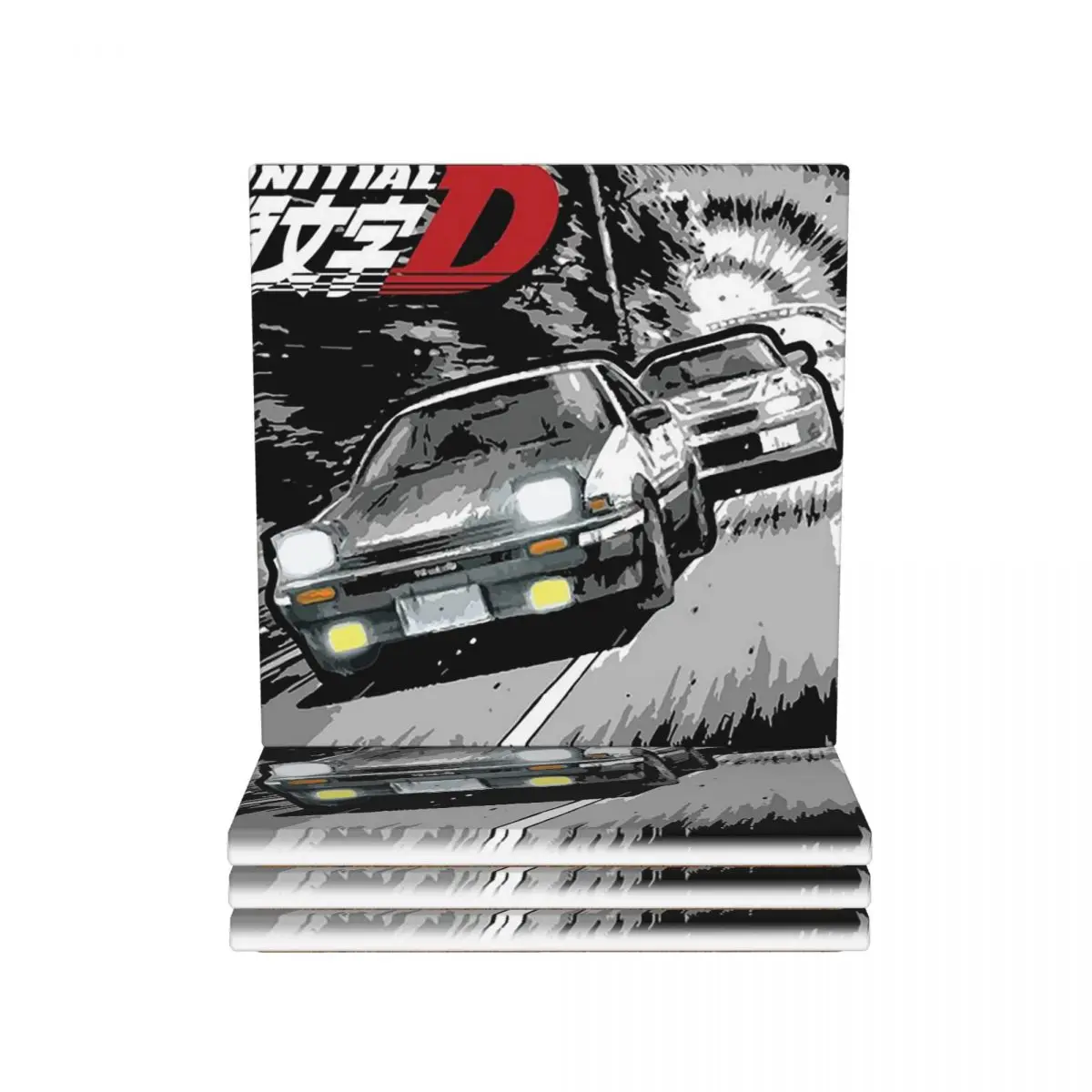 

Initial D - Mountain Drift Racing AE86 Coaster Ceramics Mat Table Decoration & Accessories Mat For Kitchen Table Placemats