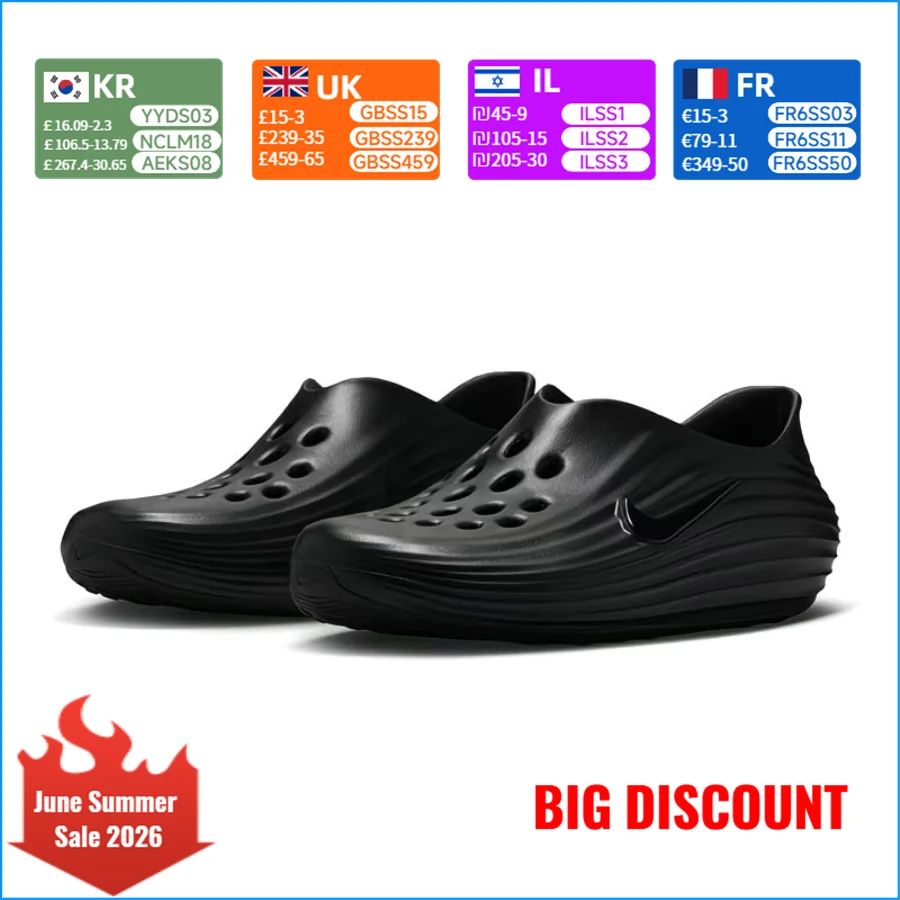 

NIKE REACTX REJUVEN8 Unisex Mesh Slip-On Sandals – Non-Slip, Durable, Comfortable, and Breathable – HV5060-001