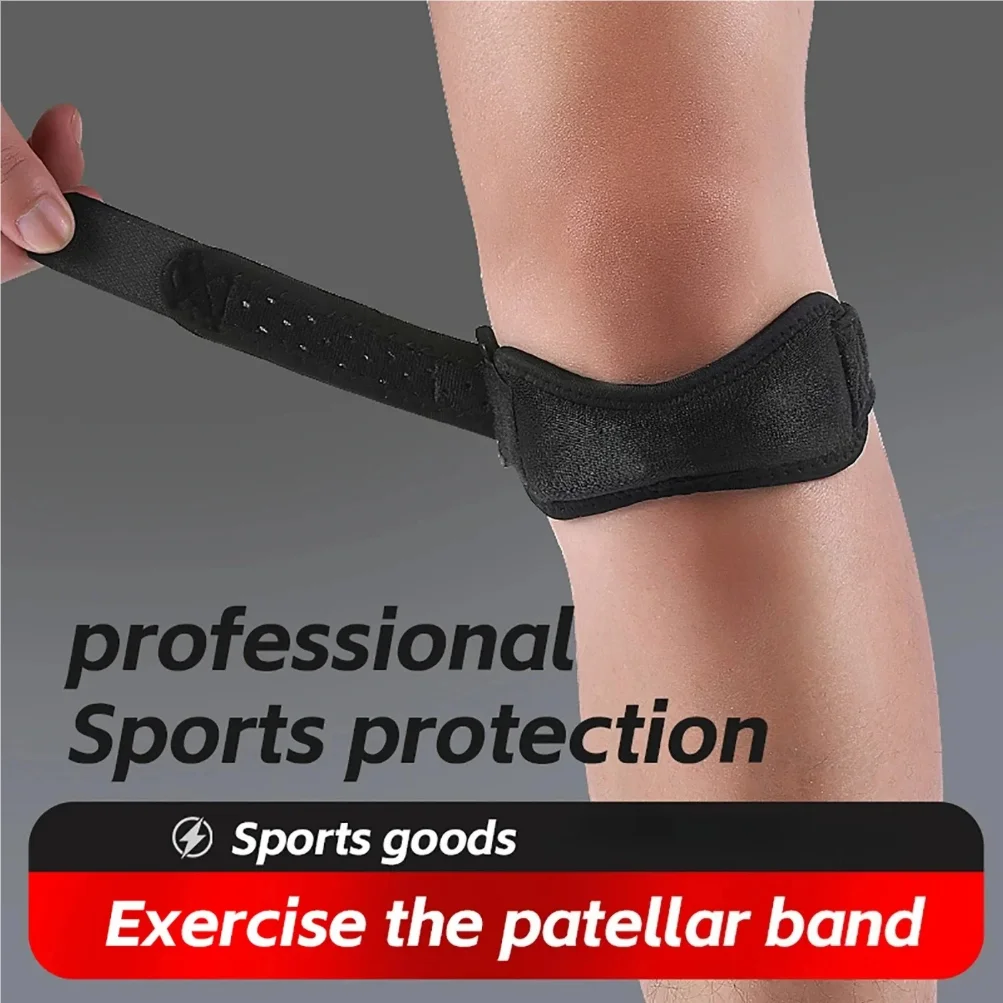 1 Piece Knee Patellar Tendon Knee Support Strape Brace Adjustable Shock Absorption Compression Knee