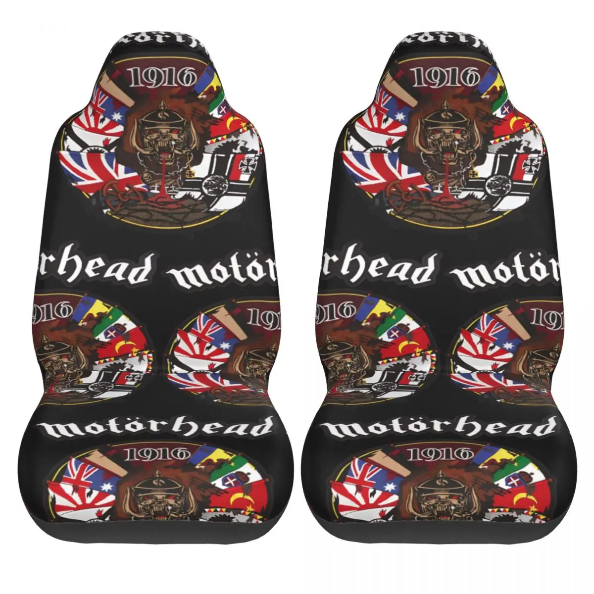 

Чехлы на автомобильные сиденья с головками двигателя, 2 шт., универсальные автомобильные чехлы на сиденья, эластичный чехол из полиэстера для интерьера