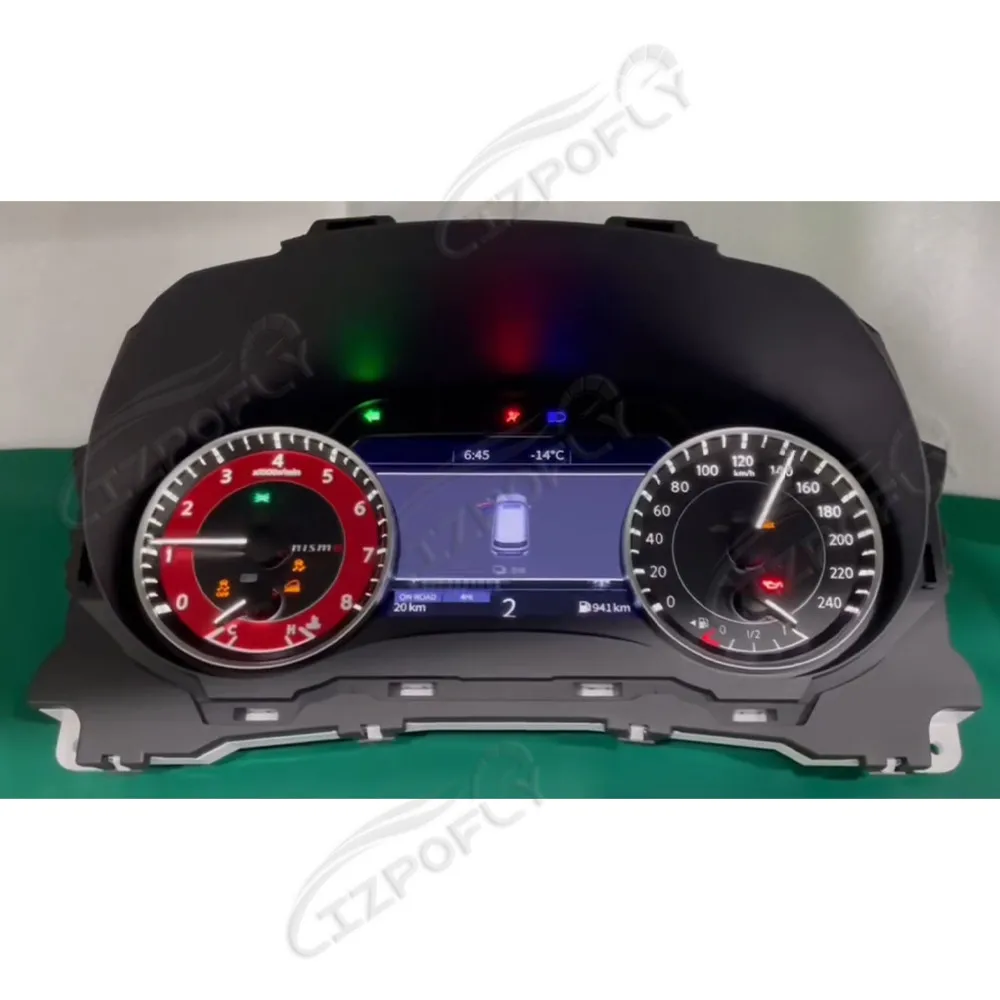 Car Dashboard For Nissan Patrol High Configuration Mechanical LCD Speedometer Instrument Digital Cluster Virtual Cockpit Panel